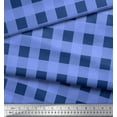thumbnail image 3 of Soimoi Blue Cotton Duck Fabric Check & Dots Fabric Prints By Yard 44 Inch Wide, 3 of 3