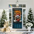 thumbnail image 6 of Christmas Snowman Door Cover Decoration, Festive Winter Scene Fabric Backdrop for Front Door, Xmas Holiday Decor Sign for Indoor Outdoor Party, 35.4 x 70.8 inch, 6 of 6
