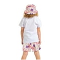 thumbnail image 2 of Hessimy Toddler Boy Summer Outfit Cartoon Print T-shirt Summer Clothes Short Set（Light Pink,10-12 Years), 2 of 4