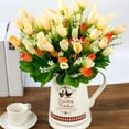 thumbnail image 6 of Farfi 1 Bouquet 15 Heads Artificial Flower Eco-friendly Faux Silk Fake Tulip Bud Plant for Wedding Party Home Decor, 6 of 8