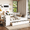 White, variant on Leumius Twin Size Corner Bed with Desk and Storage Bookcase,Modern Daybed with 2 Drawers,Twin Size Wood Bed Frame with Charging Station,Natural