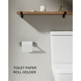thumbnail image 6 of Double Post Pivoting Wall Mounted Towel Bar Toilet Paper Holder in Brushed Nickel, 6 of 8