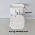 thumbnail image 3 of Xingzhi White Shower Foot Rest Foot Rest Powerful Suction Cup Wash Feet Pedal With Storage Rack Shaving Leg Step Shaving Leg 1Set, 3 of 6