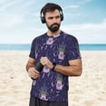 thumbnail image 4 of Wukai Lavender Flowers Print Men's Short-Sleeved Mesh T-Shirt,Quick-Dry Short Sleeve Workout T-Shirt-X-Large, 4 of 8