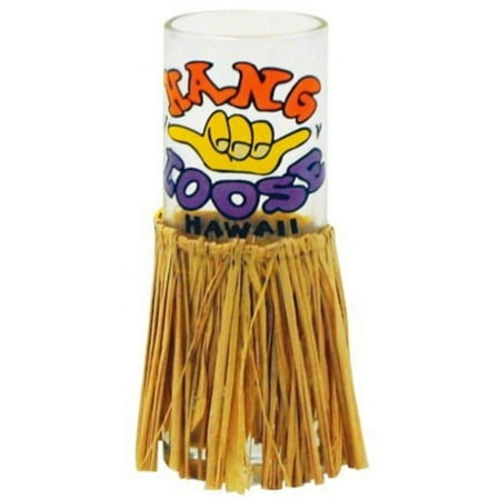 329 Glasses - Hawaiian Shot Glass Hang Loose With Hula Skirt