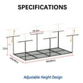 thumbnail image 3 of YOHKOH 4x8FT Overhead Garage Storage Rack, Heavy-Duty Adjustable Ceiling Shelving System (22"-42"H), 700 lb Capacity, 3 of 8