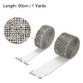 thumbnail image 2 of Unique Bargains 2 Roll 1 Yard 13.5/27mm Self Adhesive Crystal Rhinestone Ribbon for Crafts Project, Gray, 2 of 5