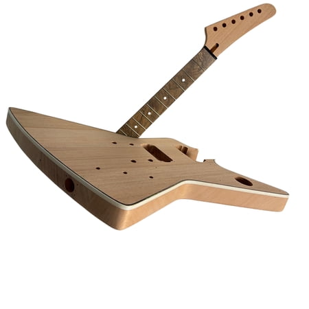 Unique Y-shaped DIY Electric Guitar Kits With multi-color Binding, Mahogany body & neck MAVERICK