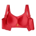 thumbnail image 5 of ZNQHFRE Women’s Wireless Full Coverage Bra, Custom Shaping Comfort No Underwire Everyday Seamless Bra Red L, 5 of 5