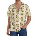 thumbnail image 1 of Balery Frogs Camisa Casual de Manga Corta con Botones para Hombre, Texturizada, Estilo Cubano, para Playa, Verano-Small, 1 of 5