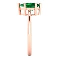 thumbnail image 3 of Solitaire Engagement Ring for Women - 1.5ct Simulated Emerald in 18K Rose Gold Promise Ring, 3 of 6