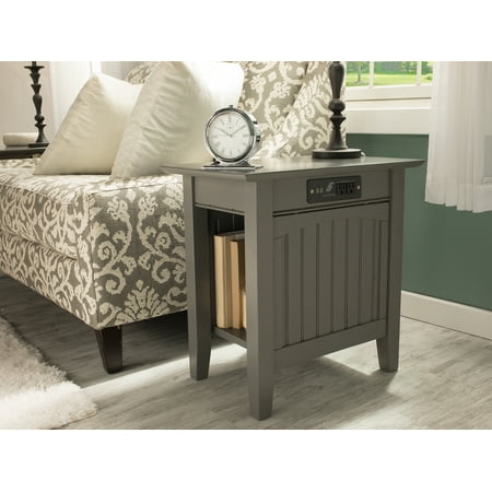 Nantucket Chair Side Table With Charging Station In Multiple Colors