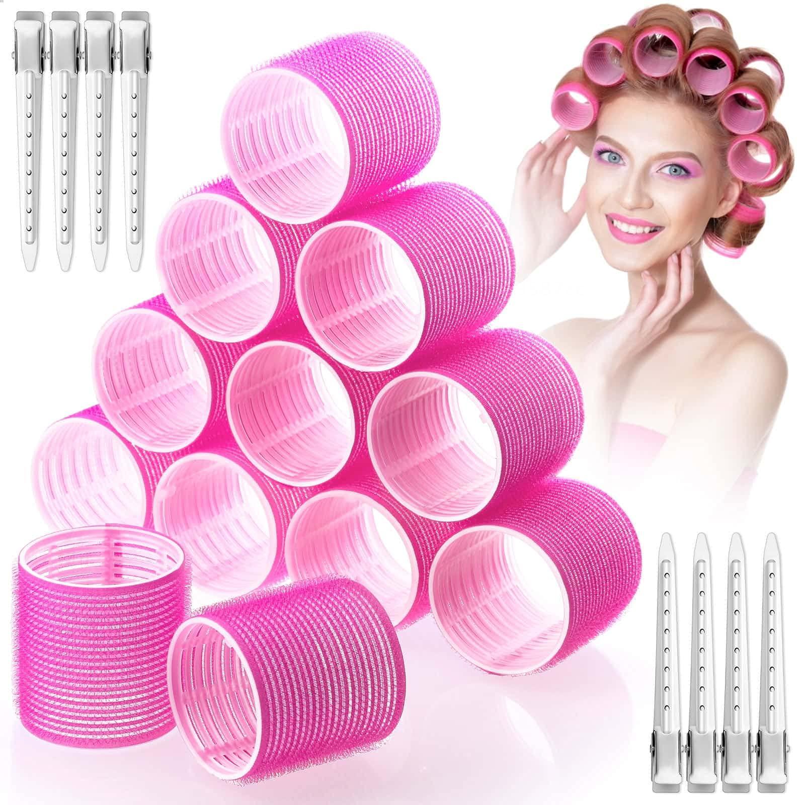 12PCS Hair Curlers ,Self Grip Hair Rollers Set Self Grip Hair Curlers