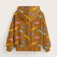 thumbnail image 4 of Outfits for Boys Girls, Kids Dinosaur Hoodies Long Sleeve Girls Boys Hooded Sweatshirt with Pocket Pullover Top Fall Winter Clothes 4-14T (7 Years, Brown), 4 of 4