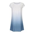 thumbnail image 4 of Hinvhai Summer Plus Size Women's Dress Clearance Women's Loose Short Sleeve Gradient Pirnt Mini Dress Blue 10(XL), 4 of 8