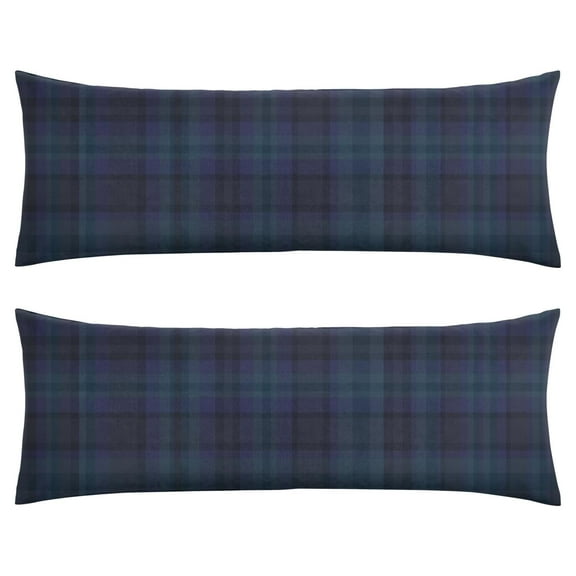 Striped and Checkered Fusion Body Pillow Cover 20x54 - Soft Full Body Pillowcase with Zipper, Retro Plaid Pillow Slipcover for Bed, Sofa & Office