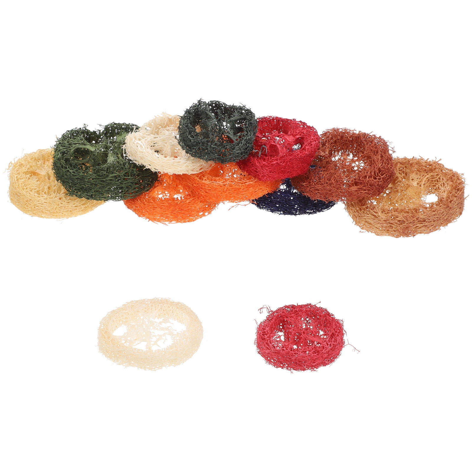 DRAFIDEEP 12pcs Loofah Chew Toys for Small Animals Guinea Pig and Rabbit Chew Toys