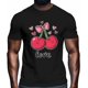thumbnail image 2 of Camisetas para hombre, camisetas casuales de manga corta con estampado de cerezas para San Valentín, camisetas gráficas para hombre, 2 of 8