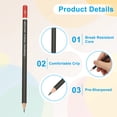 thumbnail image 4 of 2H Drawing Pencils for Sketching, 12PCS Sketch Pencils for Drawing Art Pencils Graphite Wood Pre-sharpened for Drawing Sketching Artists, Black Red, 4 of 6
