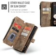 thumbnail image 3 of CaseMe Case for Google Pixel 11 Pro XL Wallet Case for Women Men, Fashion Durable PU Leather Magnetic Flip Lanyard Strap Wristlet 10-Card Holder Zipper Wallet Phone Case,Brown, 3 of 8