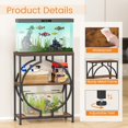 thumbnail image 5 of 20 Gallon Fish Tank Stand with 3-Tier Storage – Heavy Duty Metal Aquarium Stand, 24.02 x 11.81 x 30.51 Inches, Rustic Brown, for Home & Office Use, 5 of 8