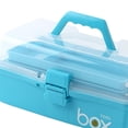 thumbnail image 5 of Esquirla Portable Medical Box 3 Layer Storage Box Container for Drom Office Workplace Blue, 5 of 5