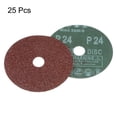 thumbnail image 3 of Uxcell 25pcs 24 Grit Aluminum Oxide Resin Fiber Discs 4"x5/8" Sanding Grinding Discs for Angle Grinding Machine, 3 of 6