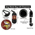 thumbnail image 4 of NFL MINNESOTA VIKINGS Durable LICENSED Poop Waste Bag Dispenser & Leash Clip with 150 Premium Dog Waste Bags, 4 of 6