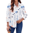 thumbnail image 2 of Fantaslook Womens Button Down Shirts Boho Floral Printed Long Sleeve Blouses Business Work Shirt Dressy Casual Loose Tops, 2 of 10