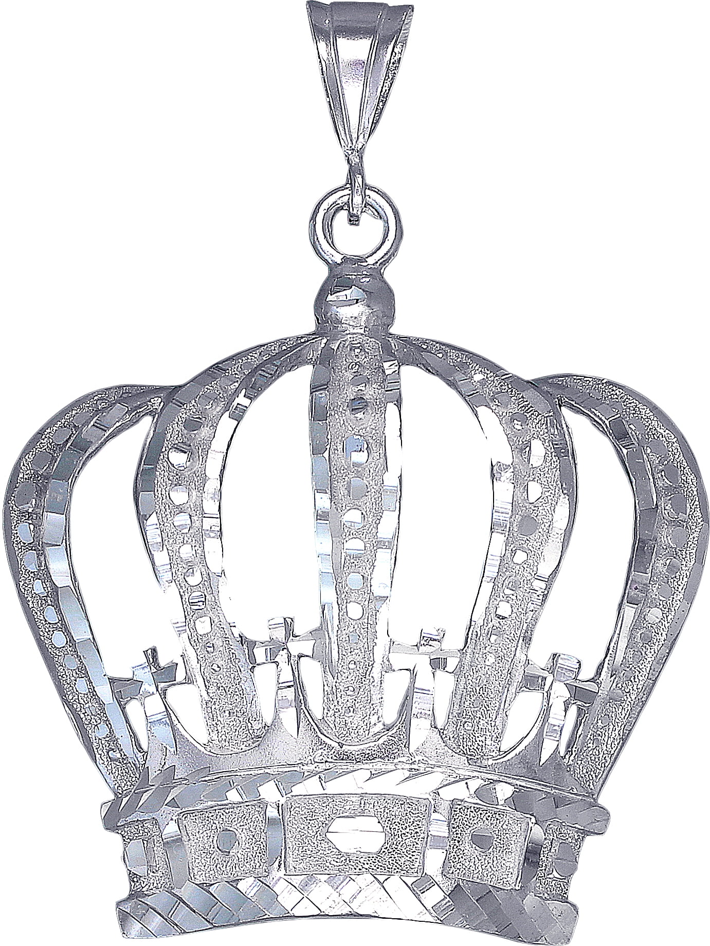 Crown Charm Necklace  Silver Crown Charm Chain Necklace
