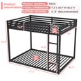thumbnail image 2 of Kacho Metal Bunk Bed, Twin Over Twin Bunk Bed with 12.8'' Full-Length Guardrail and Ladder, Heavy Duty Bunk Bed for Teens, Adults, Twin Bunk Beds for Bedroom, Dorm, Easy Assembly, Noise Free, Black, 2 of 8