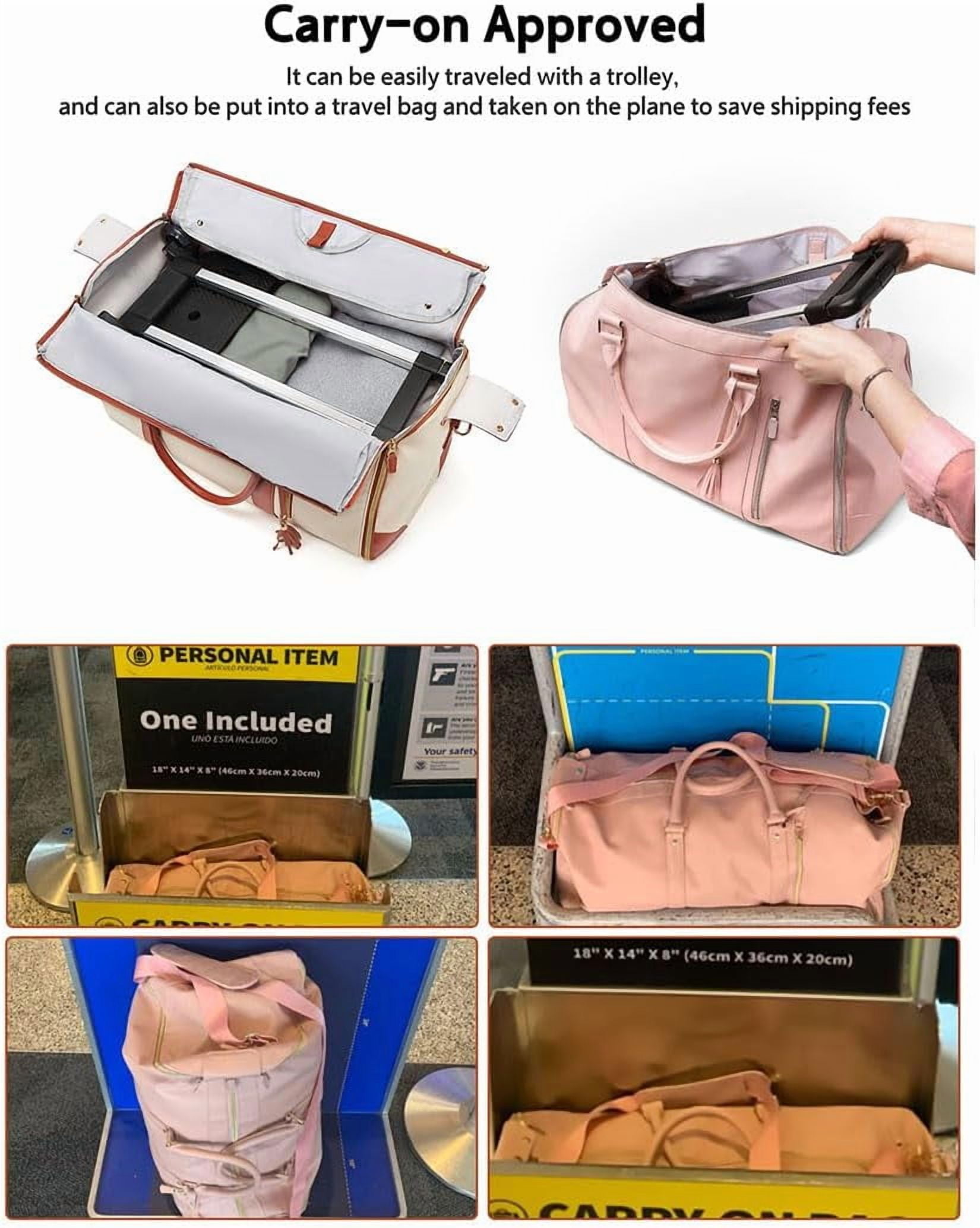 Travel Duffel Bag, Convertible Garment Carrier, Foldable With Wheels, Toiletry Bag, adjustable, lightweight, durable, portable, user-friendly, compact, carry