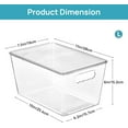 thumbnail image 2 of Cajas Almacenamiento Plástico Apilables Transparentes con Tapa Asa 11x7.5x6 Pulgadas 8kg para Cocina Refrigerador Baño, 2 of 5