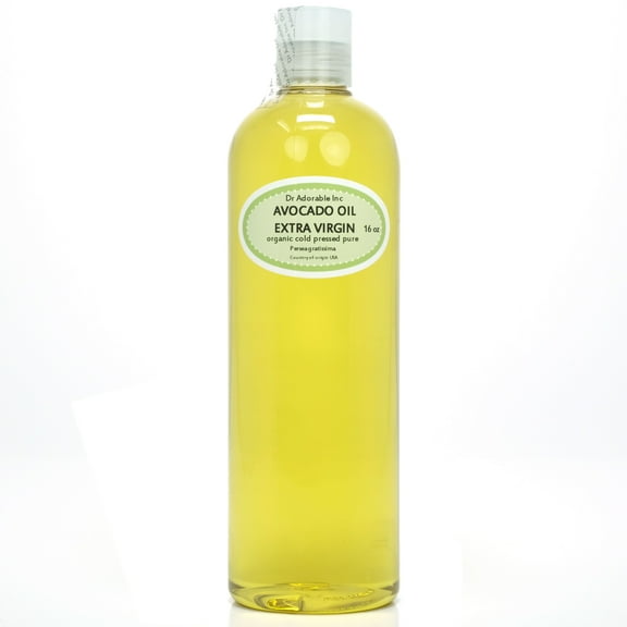 Dr. Adorable - 100% Pure Avocado Oil Organic Cold Pressed Unrefined Extra Virgin Natural Hair Skin - 16 oz
