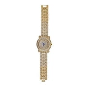 Charles Raymond Blinged Out Gold Round Luxury Mens Hip Hop Watch w/Iced Out ZZ Design Bracelet -(L0504RNB ZZ Gold Gold)