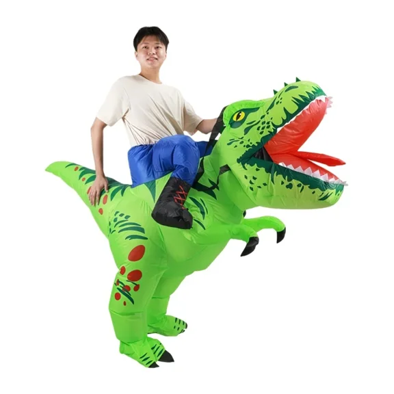 Inflatable Dinosaur Costume Riding T Rex Inflatable Holiday Dress Up Fun Party Theme Cosplay Dress Up Christmas Inflatable Suit,Height 59"–74.8",Dinosaur