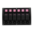 thumbnail image 3 of Toggle Switch Panel  On/off Toggle Switch Panel  On/off Switch Panel  Switch Panel Led Indicator 6P 12/24V Car Boat RV Yacht On/Off Toggle Switch Panel With LED Light Indicator, 3 of 8