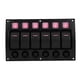 thumbnail image 1 of Panel de interruptor de palanca Jadeshay 6P 12/24V Negro LED Rojo, 1 of 8