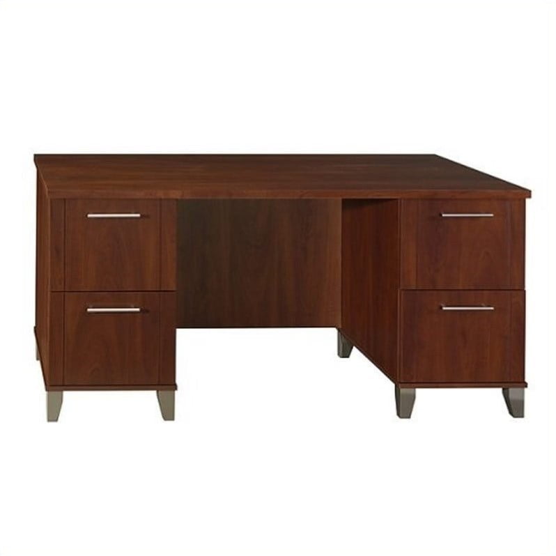Kingfisher Lane 60" Wood Computer Desk in Hansen Cherry