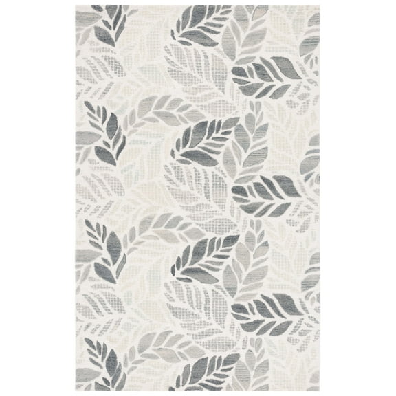 SAFAVIEH Martha Stewart Jardin Floral Area Rug, Ivory/Grey, 8' x 10'