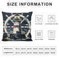 thumbnail image 5 of GOSMITH Nautical Decorative Throw Pillow Covers, Soft Lighthouse Rudder Pattern Square Cushion Case Set for Couch Sofa Bedroom Living Room, Sea Adventure Pillow Cases Pillowcases, 5 of 5