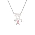 thumbnail image 2 of Delight Jewelry Pink Ribbon ''Help'' Silvertone Dream Big Pendant Necklace, 25", 2 of 4