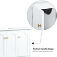 thumbnail image 3 of 48" White Bathroom Vanity with Soft - close Drawers and Ceramic Sink for Bathroom Comfort, 3 of 7