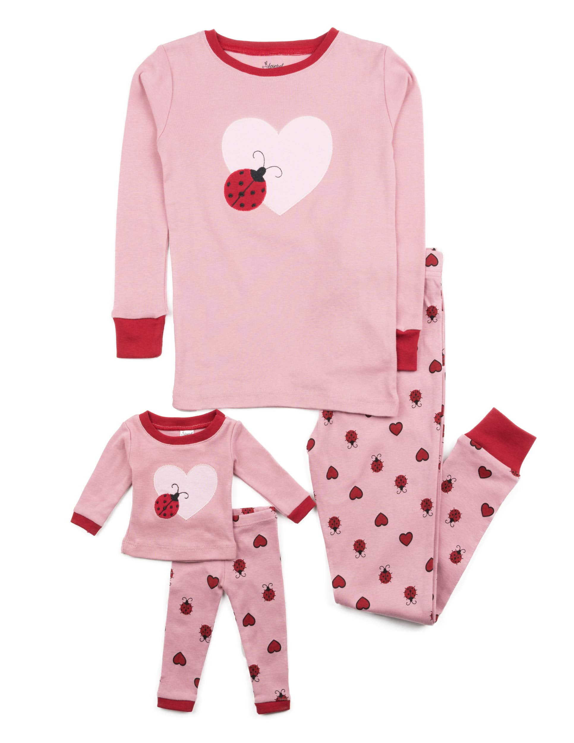 Details about  / Leveret Hearts Girls Matching Doll /& Kid 2 Piece Pajama 100/% Cotton 2-10 Y