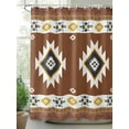 thumbnail image 2 of Shower Curtain Boho Style Geometric Shower Curtains for Bathroom, Waterproof Polyester Shower Curtain Set with Hooks, Standard Size 72" x 72" Abstract, 2 of 6