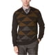thumbnail image 1 of Perry Ellis Mens Intarsia Pullover SuÃ©ter, Negro, Grande Perry Ellis Pull-over, 1 of 2