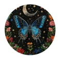 thumbnail image 4 of WYYP Outdoor Picnic Camping and Indoor Kitchen Dining Party Blue Butterfly Moon Flower Botanical Floral Plant Boho Cozy Decor Nap White, 4 of 8