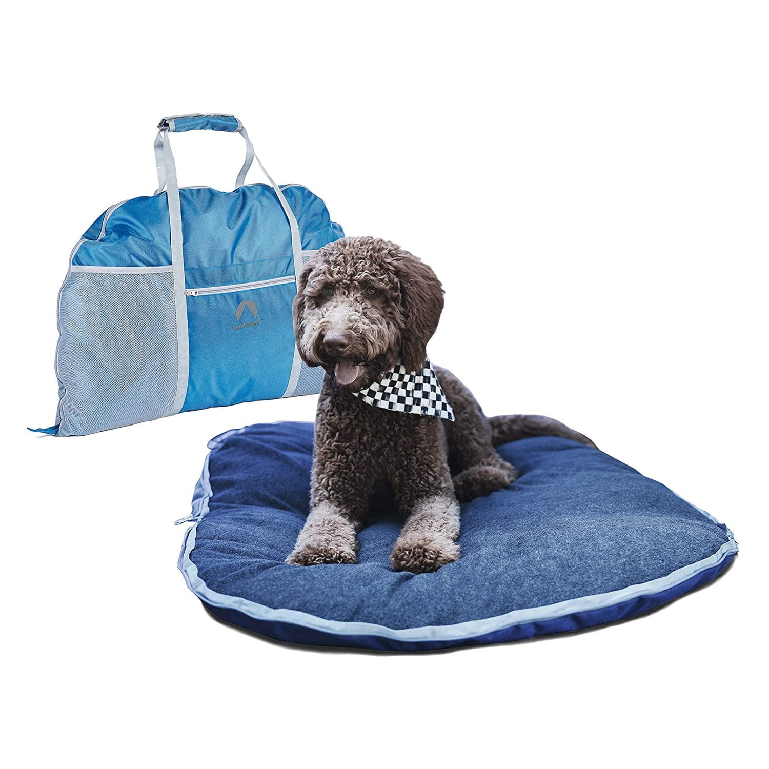 Lightspeed Ultra Plush Folding Pet Bed w/ Carrying Bag for Traveling