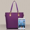 thumbnail image 3 of Hesroicy 6Pcs/Set Lady Solid Color Faux Leather Shoulder Bag Handbag Clutch Wallet Purse, 3 of 8