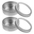 thumbnail image 3 of 2Pack Round Tin Box With Clear Window For Kitchen Storage 11.8X7.9X1.4In, 3 of 9